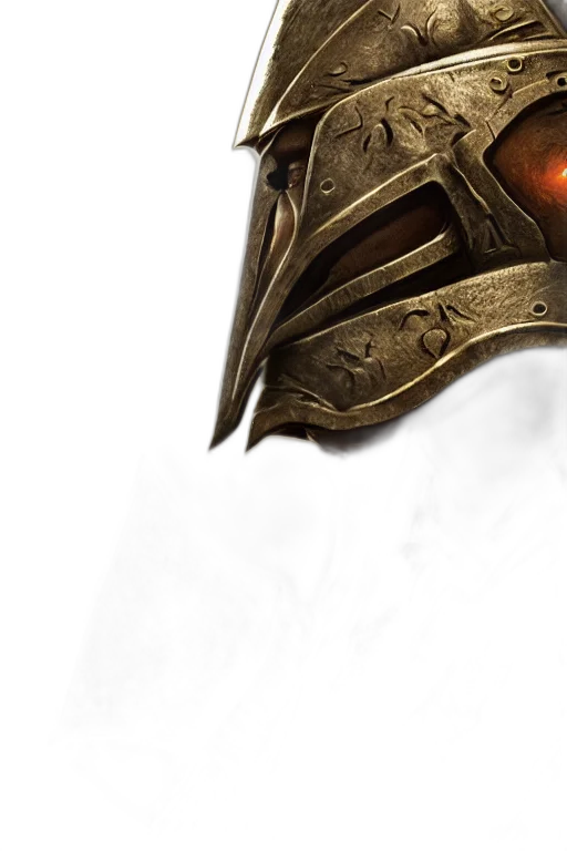 sword, mask, weapon, face, concept art, fantasy art, 3d render, photorealistic transparent PNG cut-out