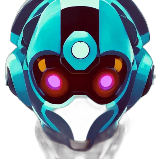 mask, robot, face, concept art transparent PNG cut-out