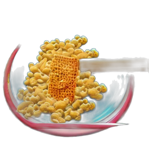 food, jewelry, crown, 3d render, concept art, underwater, cereal, killer transparent PNG cut-out
