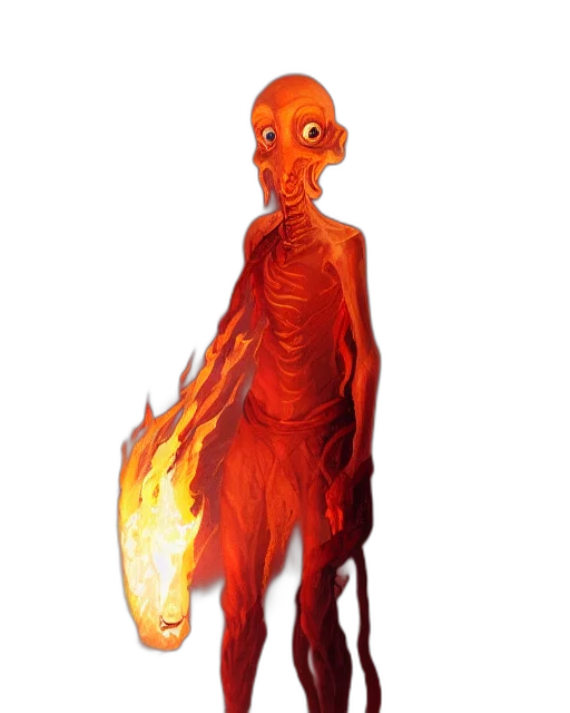 creature, staff, mask, dress transparent PNG cut-out