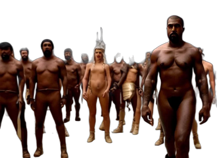 concept art, 3d render, film, still, kanye, west, leonidas, movie transparent PNG cut-out