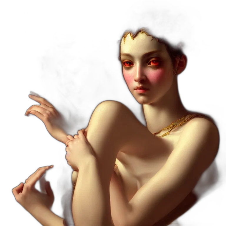 creature, face, mask, fantasy art, concept art, oil painting, photorealistic, fire transparent PNG cut-out
