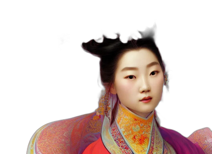face, crown, dragon, staff transparent PNG cut-out