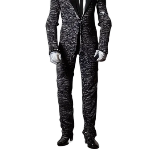 jacket, robot, staff, 3d render, concept art, monochrome, giger, hugo transparent PNG cut-out