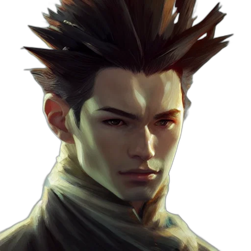 face, staff, dragon, fantasy art, photorealistic, concept art, cyberpunk, dark transparent PNG cut-out
