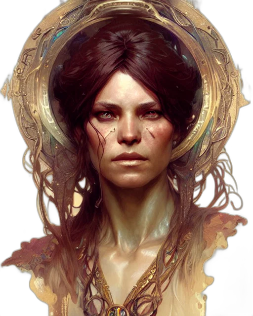 face, mask, crown, concept art, fantasy art, photorealistic, comic book art, golden transparent PNG cut-out