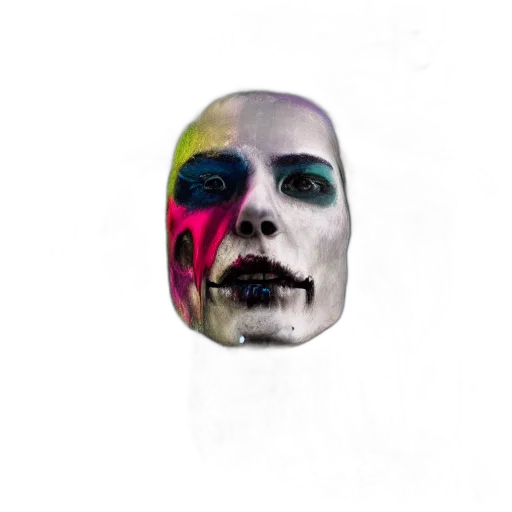 mask, face, jewelry, creature, photorealistic, 3d render, concept art, colorful transparent PNG cut-out