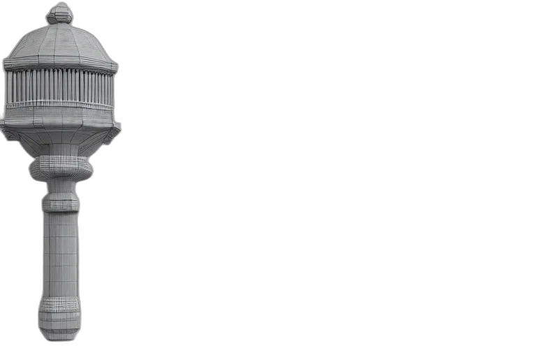 robot, crown, mask, staff transparent PNG cut-out