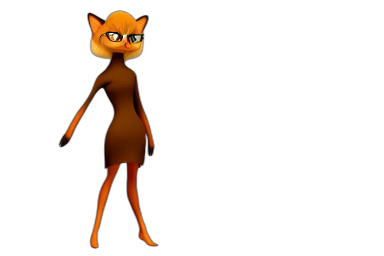 dress, animal, creature, staff transparent PNG cut-out