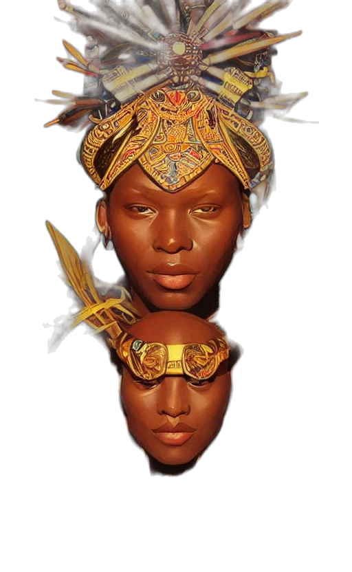 jewelry, crown, mask, face, photorealistic, concept art, fantasy art, 3d render transparent PNG cut-out