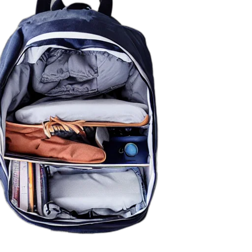 jacket, photorealistic, photo, backpack, under, table transparent PNG cut-out