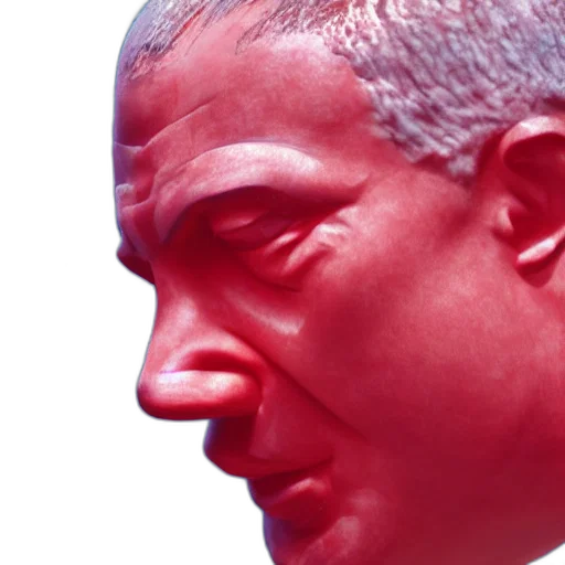 face, mask, crown, creature, photorealistic, 3d render, concept art, vaporwave transparent PNG cut-out