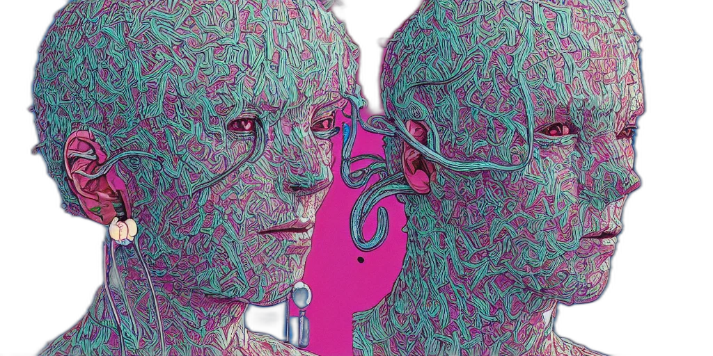 mask, face, robot, bottle, vaporwave, cyberpunk, comic book art, pixel art transparent PNG cut-out