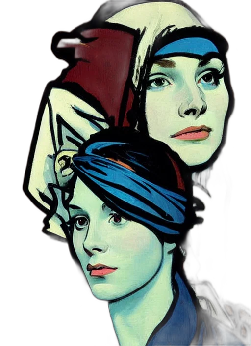 hat, crown, face, comic book art transparent PNG cut-out