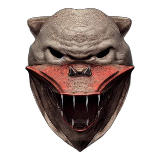mask, face, creature, animal, 3d render, concept art, photorealistic, fantasy art transparent PNG cut-out