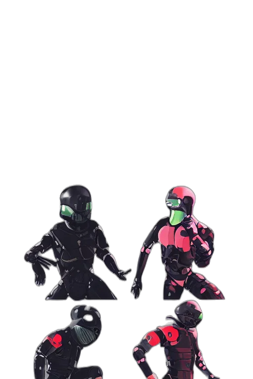 mask, robot, concept art, 3d render transparent PNG cut-out