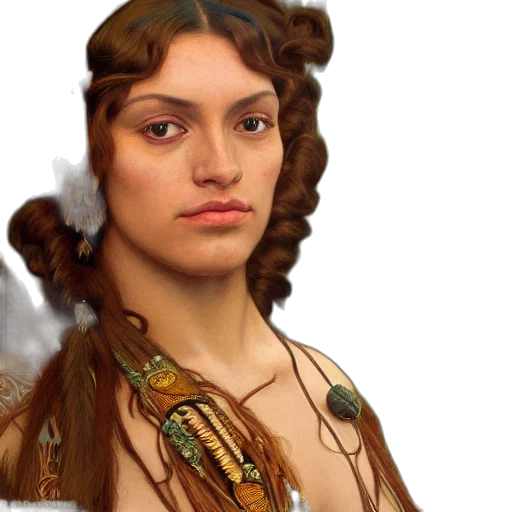 face, staff, crown, jewelry transparent PNG cut-out
