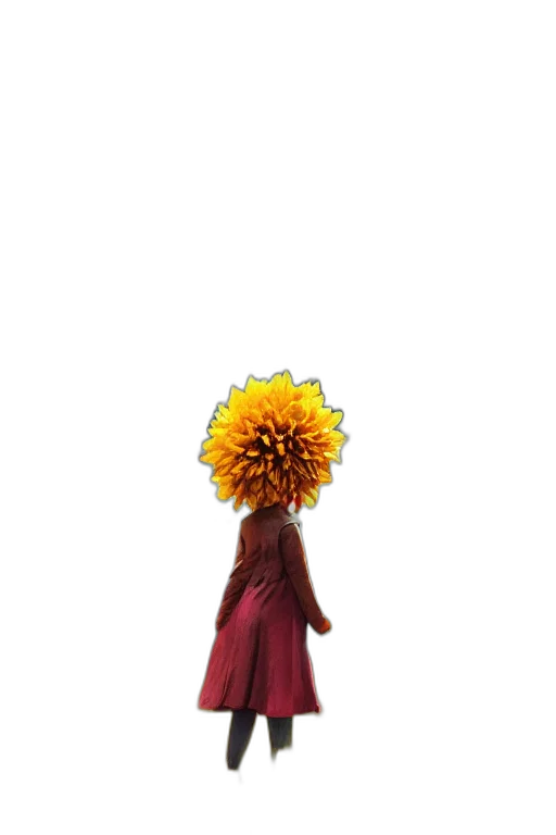 flower, dress, crown, umbrella, 3d render, concept art, photorealistic, pixel art transparent PNG cut-out