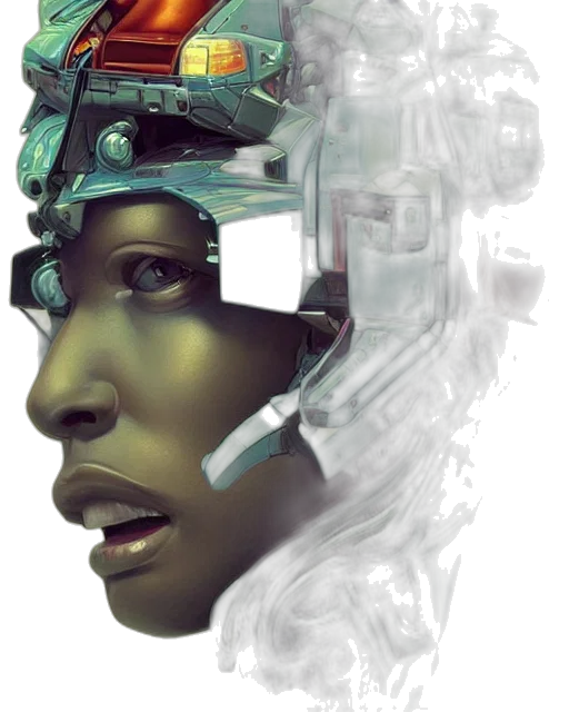 robot, face, mask, crown transparent PNG cut-out