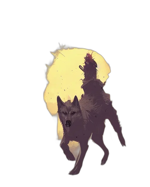 creature, animal, staff, crown transparent PNG cut-out