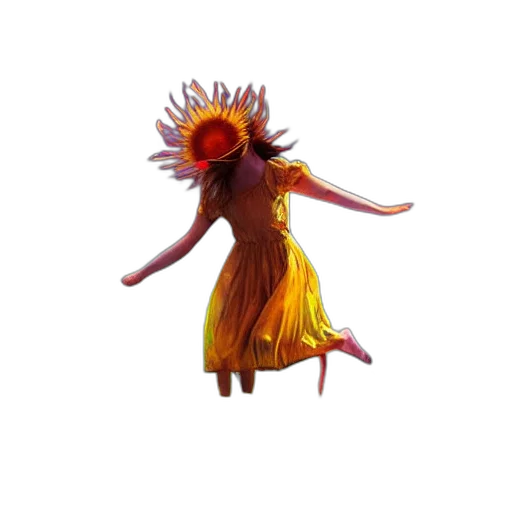 dress, hair, creature, staff, 3d render, concept art, fantasy art, photorealistic transparent PNG cut-out