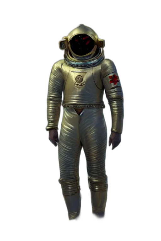 robot, jacket, staff, mask, concept art, 3d render, pixel art, outer space transparent PNG cut-out