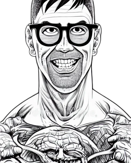 face, comic book art, cartoon, photorealistic transparent PNG cut-out