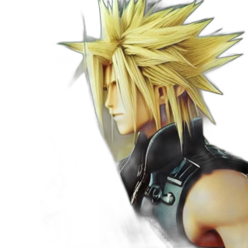 mask, hair, face, photorealistic, 3d render, concept art, fantasy art, cloud transparent PNG cut-out
