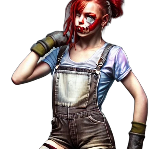 face, concept art, comic book art, cyberpunk, photorealistic, full, body, pose transparent PNG cut-out