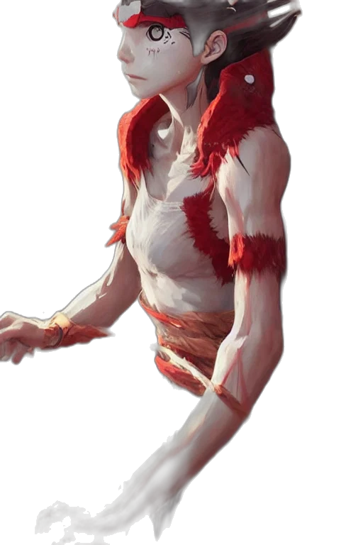 creature, dragon, staff, mask, concept art, fantasy art, 3d render, comic book art transparent PNG cut-out