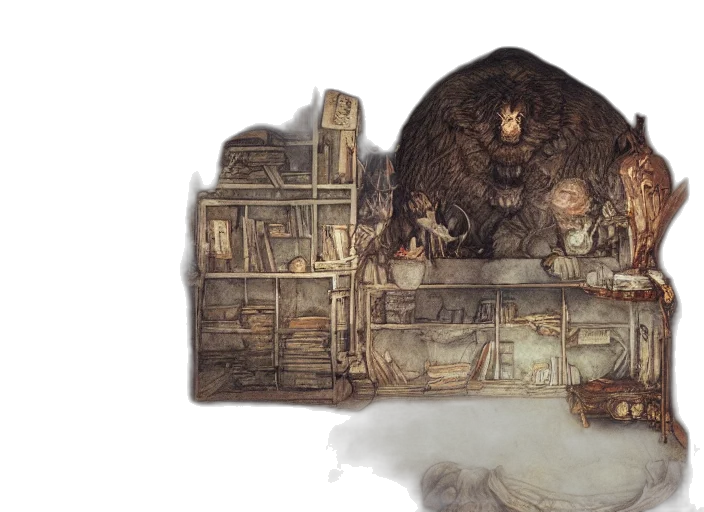 furniture, concept art, fantasy art, watercolor transparent PNG cut-out