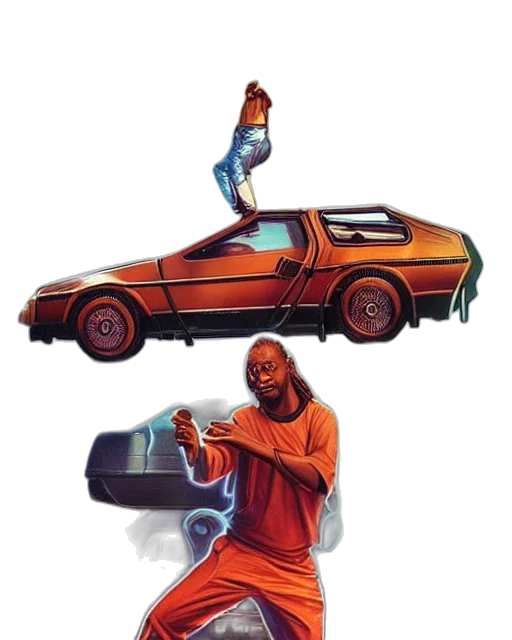 car, robot, weapon, concept art, cyberpunk, comic book art, pixel art, vfx transparent PNG cut-out