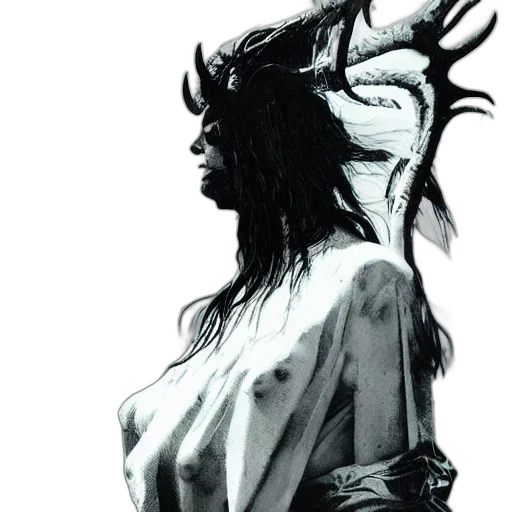 dress, creature, mask, dragon, concept art, fantasy art, comic book art, pencil sketch transparent PNG cut-out