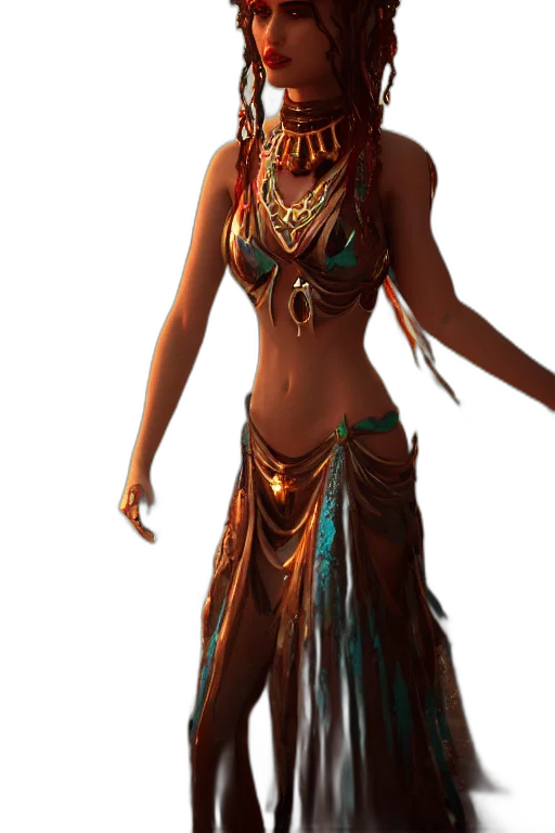 jewelry, staff, dress, concept art transparent PNG cut-out