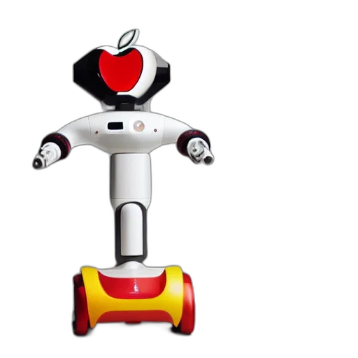 robot, 3d render, apple, idog, dog, concept, studio, lighting transparent PNG cut-out