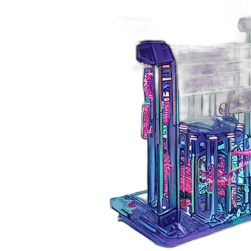 robot, furniture, weapon, cyberpunk transparent PNG cut-out