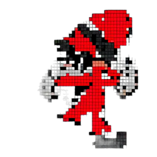 robot, hat, staff, pixel art transparent PNG cut-out