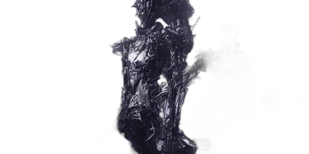robot, dragon, mask, weapon, concept art, fantasy art, 3d render, comic book art transparent PNG cut-out