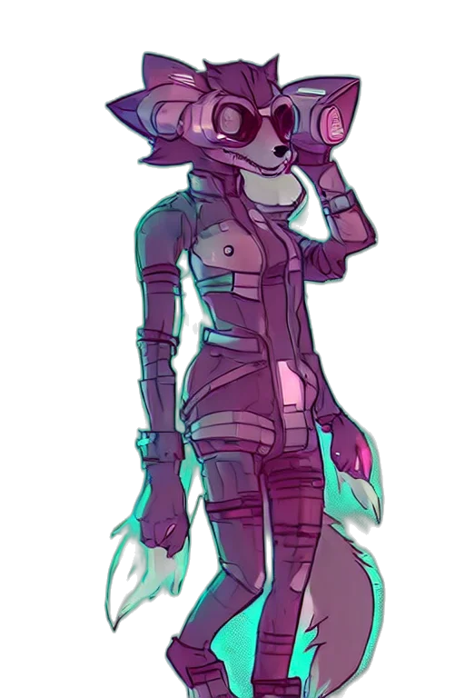 robot, creature, staff, mask, cyberpunk, vaporwave, concept art, pixel art transparent PNG cut-out