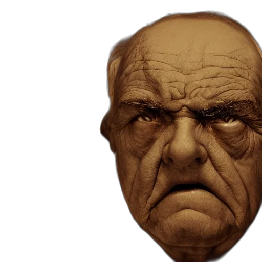 face, mask, creature, 3d render transparent PNG cut-out