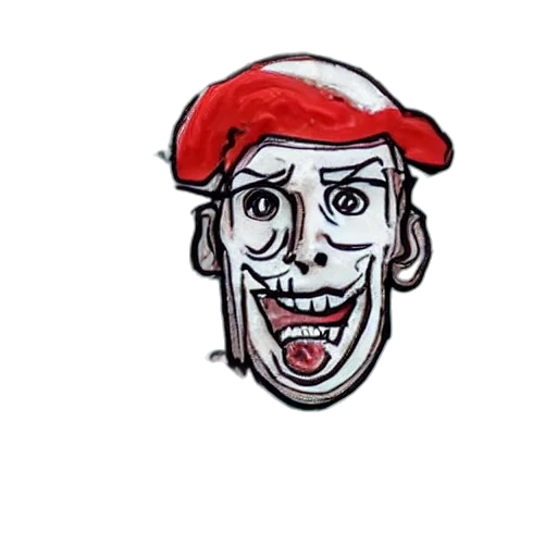 face, mask, hat, cartoon, comic book art, concept art, photorealistic, jerma transparent PNG cut-out