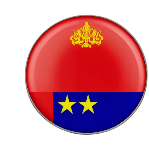 crown, staff, 3d render, flag transparent PNG cut-out