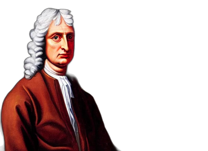 face, jacket, hair, classical, portrait, sir, isaac, newton transparent PNG cut-out
