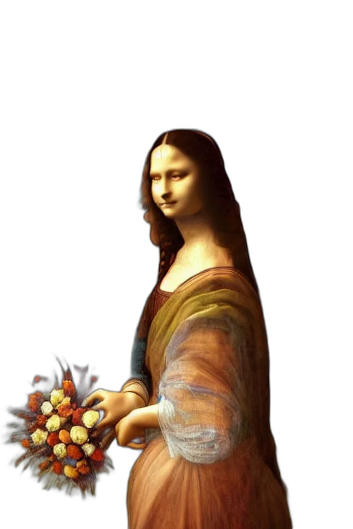 dress, face, flower, jewelry transparent PNG cut-out