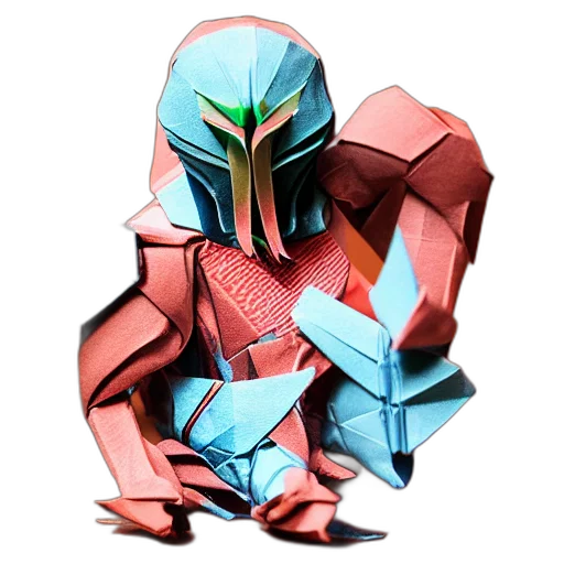 robot, mask, weapon, jacket, vaporwave, concept art, 3d render, pixel art transparent PNG cut-out