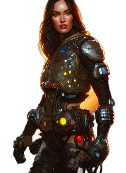 robot, concept art, cyberpunk, fantasy art transparent PNG cut-out
