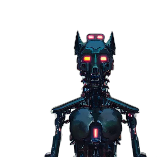robot, cyberpunk, concept art, 3d render transparent PNG cut-out