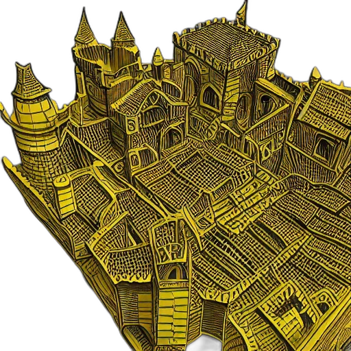 crown, building, 3d render, concept art transparent PNG cut-out