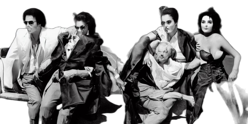concept art, fire, photoshoot, marlon, brando, michael, jackson, old transparent PNG cut-out