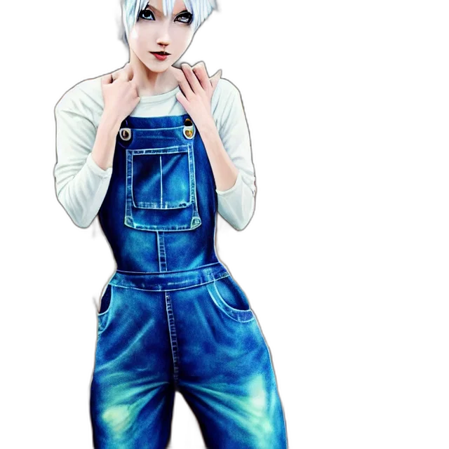 concept art, cartoon, photorealistic, fantasy art, blue, monochrome, full, body transparent PNG cut-out